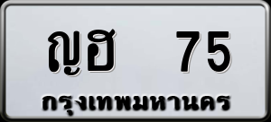 ทะเบียนรถ ญฮ 75 ผลรวม 0