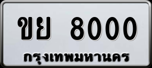 ทะเบียนรถ ขย 8000 ผลรวม 0