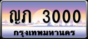 ทะเบียนรถ ญภ 3000 ผลรวม 8